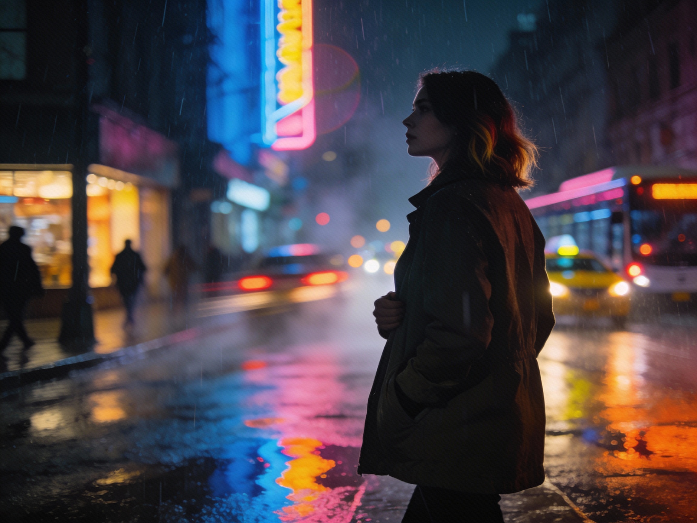 Sandella w nocnym mieście